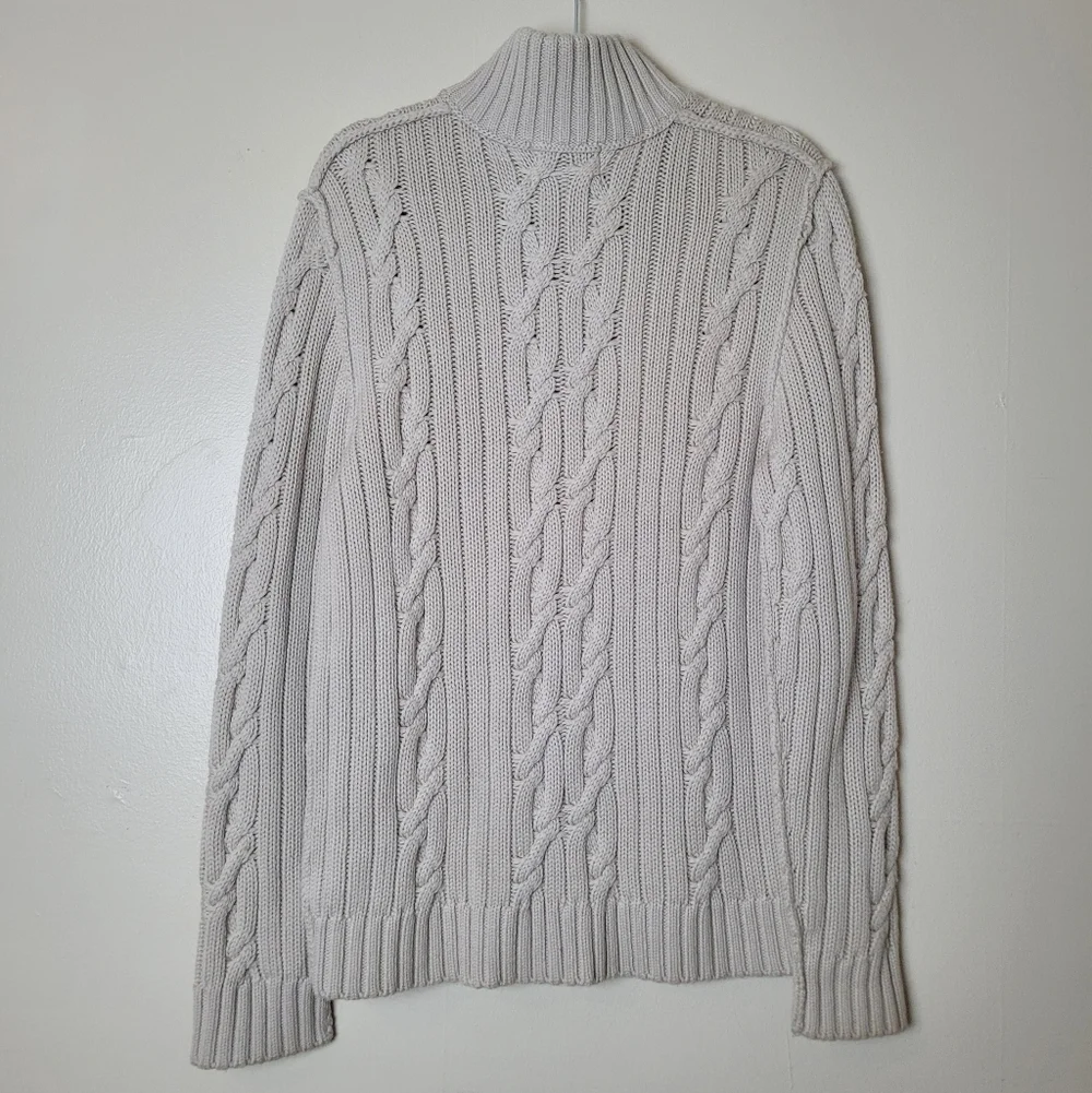 Vintage Banana Republic Extra Fine Merino‎ Wool Cable Knit Sweater